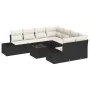 Juego de Sofás de Jardín de 9 Piezas con Cojines Ratán Polimérico Negro de , Sofás de exterior - Ref: Foro24-3355666, Precio:...