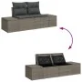 Juego de Sofás de Jardín de 9 Piezas con Cojines Gris Poliratán von , Outdoor-Sofas - Ref: Foro24-3355668, Preis: 610,77 €, R...