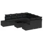 Juego de Sofá de Jardín de 9 Piezas con Cojines Negro Poliratán von , Outdoor-Sofas - Ref: Foro24-3355672, Preis: 626,16 €, R...