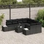 Juego de Sofá de Jardín de 9 Piezas con Cojines Negro Poliratán von , Outdoor-Sofas - Ref: Foro24-3355672, Preis: 626,16 €, R...