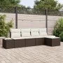 Conjunto de Sofá de Jardín de 5 piezas con cojines de ratán marrón von , Outdoor-Sofas - Ref: Foro24-3355687, Preis: 360,48 €...