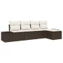 Conjunto de Sofá de Jardín de 5 piezas con cojines de ratán marrón von , Outdoor-Sofas - Ref: Foro24-3355687, Preis: 360,48 €...