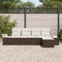 Conjunto de Sofá de Jardín de 5 piezas con cojines de ratán marrón von , Outdoor-Sofas - Ref: Foro24-3355687, Preis: 360,48 €...