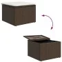 Conjunto de Sofá de Jardín de 5 piezas con cojines de ratán marrón von , Outdoor-Sofas - Ref: Foro24-3355687, Preis: 360,48 €...