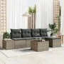 Juego de Sofás de Jardín de 5 Piezas con Cojines de Ratán Sintético Negro by , Outdoor sofas - Ref: Foro24-3355698, Price: 40...