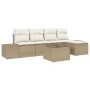 Conjunto de Sofá de Jardín de 6 Piezas con Cojines de Ratán Marrón by , Outdoor sofas - Ref: Foro24-3355700, Price: 450,05 €,...
