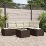 Conjunto de Sofá de Jardín de 4 Piezas con Cojines en Gris de Ratán de Poliéster by , Outdoor sofas - Ref: Foro24-3355717, Pr...