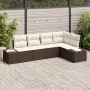 Juego de Sofá de Jardín de 5 Piezas con Cojines Marrón Poliratán by , Outdoor sofas - Ref: Foro24-3355727, Price: 401,74 €, D...