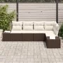 Juego de Sofá de Jardín de 5 Piezas con Cojines Marrón Poliratán by , Outdoor sofas - Ref: Foro24-3355727, Price: 401,74 €, D...