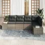 Conjunto de sofá de jardín de 5 piezas con cojines Gris Poliratán by , Outdoor sofas - Ref: Foro24-3355728, Price: 384,95 €, ...