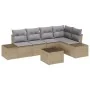 Set de sofá de jardín de 6 piezas con cojines ratán sintético negro de , Sofás de exterior - Ref: Foro24-3355739, Precio: 453...