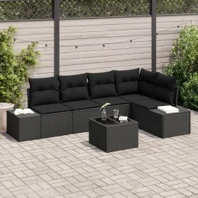 Juego de Sofá de Jardín de 6 Piezas con Cojines Beige Poliratán by , Outdoor sofas - Ref: Foro24-3355742, Price: 442,07 €, Di...