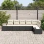 Juego de Sofá de Jardín de 6 Piezas con Cojines Negro Poliratán by , Outdoor sofas - Ref: Foro24-3355746, Price: 420,95 €, Di...