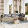 Conjunto de Sofá de Jardín de 7 Piezas con Cojines de Ratán Poliéster Negro von , Outdoor-Sofas - Ref: Foro24-3355759, Preis:...