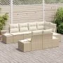 Juego de sofá de jardín de 7 piezas con cojines beige de ratán sintético von , Outdoor-Sofas - Ref: Foro24-3355770, Preis: 62...