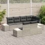 Conjunto de Sofás de Jardín de 7 Piezas con Cojines Gris Claro Poliratán von , Outdoor-Sofas - Ref: Foro24-3355771, Preis: 61...
