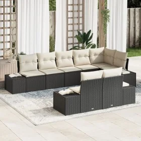 Juego de Sofá de Jardín de 8 Piezas con Cojines Negro Poliratán by , Outdoor sofas - Ref: Foro24-3355776, Price: 613,95 €, Di...