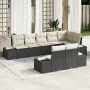 Juego de Sofá de Jardín de 8 Piezas con Cojines Negro Poliratán von , Outdoor-Sofas - Ref: Foro24-3355776, Preis: 613,95 €, R...