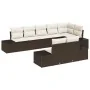 Juego de Sofá de Jardín de 8 Piezas con Cojines Marrón Ratán Poliéster by , Outdoor sofas - Ref: Foro24-3355777, Price: 646,7...