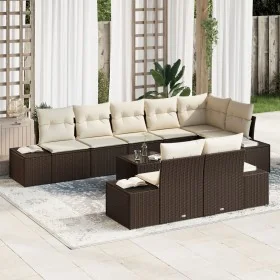 Juego de Sofá de Jardín de 8 Piezas con Cojines Grises de Ratán Sintético von , Outdoor-Sofas - Ref: Foro24-3355787, Preis: 6...