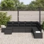 Juego de Sofá de Jardín de 8 piezas con Cojines Negro Poliratán by , Outdoor sofas - Ref: Foro24-3355852, Price: 542,15 €, Di...