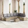 Juego de sofá de jardín de 9 piezas con cojines en ratán polietileno negro by , Outdoor sofas - Ref: Foro24-3355859, Price: 5...
