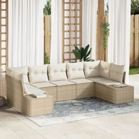 Conjunto de sofá de jardín de 7 piezas con cojines Beige Polyratán by , Outdoor sofas - Ref: Foro24-3355880, Price: 527,60 €,...