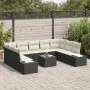 Juego de Sofá de Jardín de 9 Piezas con Cojines de Ratán Poli Brown by , Outdoor sofas - Ref: Foro24-3355896, Price: 642,74 €...