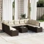 Juego de sofá de jardín de 9 piezas con cojines gris poliratán by , Outdoor sofas - Ref: Foro24-3355897, Price: 700,23 €, Dis...