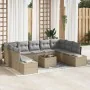 Juego de Sofás de Jardín de 10 Piezas con Cojines Negro Poliratán von , Outdoor-Sofas - Ref: Foro24-3355899, Preis: 691,74 €,...