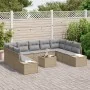 Juego de Sofás de Jardín de 10 Piezas con Cojines Negro Poliratán von , Outdoor-Sofas - Ref: Foro24-3355899, Preis: 691,74 €,...