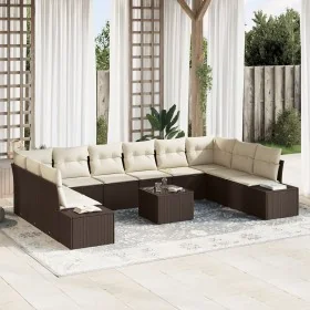 Conjunto de sofá de jardín de 10 piezas con cojines grises de ratán sintético by , Outdoor sofas - Ref: Foro24-3355917, Price...