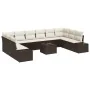Conjunto de sofá de jardín de 10 piezas con cojines grises de ratán sintético by , Outdoor sofas - Ref: Foro24-3355917, Price...