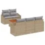 Juego de Sofá de Jardín de 6 Piezas con Cojines Beige de Poliratán by , Outdoor sofas - Ref: Foro24-3356439, Price: 461,87 €,...