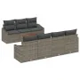 Conjunto de Sofá de Jardín de 8 piezas con cojines Gris Poliratán Acacia de , Sofás de exterior - Ref: Foro24-3356459, Precio...