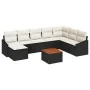 Conjunto de Sofás de Jardín de 9 Piezas con Cojines Negro Poliratán Acacia de , Sofás de exterior - Ref: Foro24-3356535, Prec...