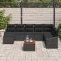 Conjunto de Sofá de Jardín de 9 Piezas con Cojines Negro Poliratán Acacia by , Outdoor sofas - Ref: Foro24-3356539, Price: 55...
