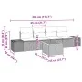 Juego de Sofá de Jardín de 5 Piezas con Cojines Negro Ratán Poli Acacia by , Outdoor sofas - Ref: Foro24-3356560, Price: 352,...