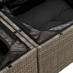 Juego de Sofá de Jardín de 7 Piezas con Cojines Gris Ratán Sintético Acacia by , Outdoor sofas - Ref: Foro24-3356599, Price: ...