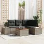 Juego de Sofá de Jardín de 5 Piezas con Cojines Gris Poliratán Acacia von , Outdoor-Sofas - Ref: Foro24-3356620, Preis: 369,8...