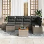 Conjunto de Sofá de Jardín de 7 Piezas con Cojines Gris Poliratán Acacia de , Sofás de exterior - Ref: Foro24-3356648, Precio...