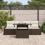 Set de Sofá de Jardín de 5 Piezas con Cojines Marrón Ratán Poliéster by , Outdoor sofas - Ref: Foro24-3357641, Price: 389,00 ...