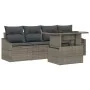 Conjunto de Sofá de Jardín de 5 piezas con cojines Gris Ratán Sintético by , Outdoor sofas - Ref: Foro24-3357642, Price: 381,...