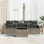 Conjunto de Sofá de Jardín de 5 piezas con cojines Gris Ratán Sintético by , Outdoor sofas - Ref: Foro24-3357642, Price: 381,...