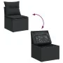 Conjunto de Sofá de Jardín de 5 Piezas con Cojines Ratán Poli Negro by , Outdoor sofas - Ref: Foro24-3357646, Price: 391,07 €...