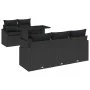 Set de Sofá de Jardín Juego de 6 Negro Ratán, Poliéster de , Sofás de exterior - Ref: Foro24-3357656, Precio: 511,81 €, Descu...