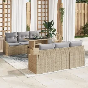 Juego de Sofá de Jardín Conjunto de 7 Beige y gris von , Outdoor-Sofas - Ref: Foro24-3357663, Preis: 566,16 €, Rabatt: %