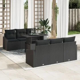 Juego de sofá de jardín Conjunto de 7 Marrón oscuro by , Outdoor sofas - Ref: Foro24-3357666, Price: 571,05 €, Discount: %