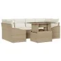 Conjunto de Sofá de Jardín Set de 7 Beig Ratán Sofá Exterior by , Outdoor sofas - Ref: Foro24-3357674, Price: 571,24 €, Disco...