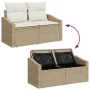 Conjunto de Sofá de Jardín Set de 7 Beig Ratán Sofá Exterior by , Outdoor sofas - Ref: Foro24-3357674, Price: 571,24 €, Disco...